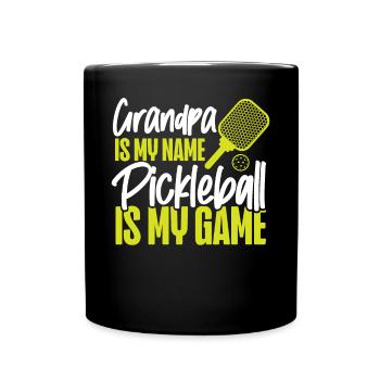Pickleball Grandpa Grandpa Is My - Full Colour Mug - black - Front