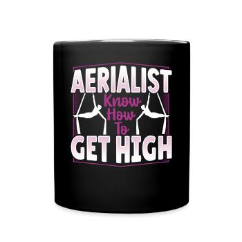 Aerial Silks Design Für Eine Luftakrobatin - Tasse einfarbig - Schwarz - Vorne