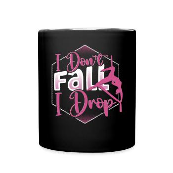 Aerial Silks Design für einen Luftakrobaten - Tasse einfarbig - Schwarz - Vorne