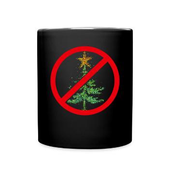 Anti Christmas Christmas tree Christmas muffle - Full Colour Mug - black - Front