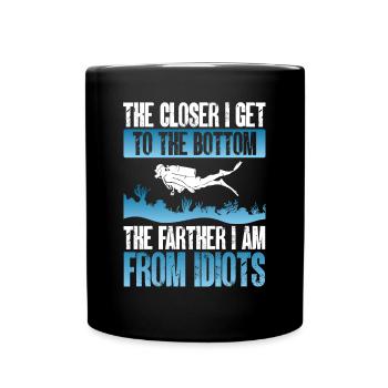 Next I'm away from idiots - Full Colour Mug - black - Front