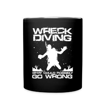 Wreck diving - Full Colour Mug - black - Front