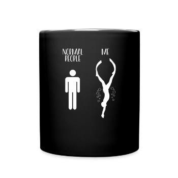 Ordinary people and divers - Full Colour Mug - black - Front