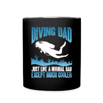 Diving father - Full Colour Mug - black - Front