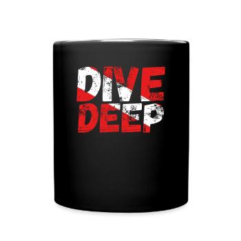 Dive deep A diver - Full Colour Mug - black - Front
