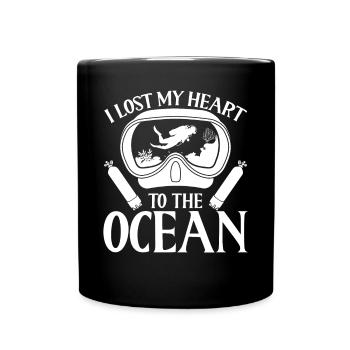 J’ai perdu mon cœur à cause de l’océan - Mug uni - noir - Devant