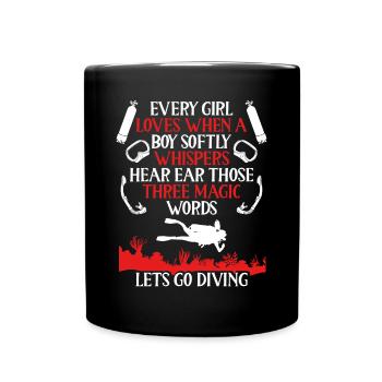 Let's go diving - Full Colour Mug - black - Front