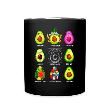 Art History Kawaii Avocados - Full Colour Mug - black - Front