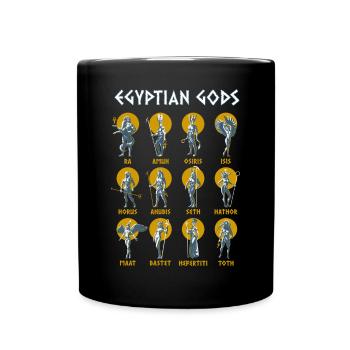 Altes Ägypten Griechische Götter Ägyptische Mythologie - Tasse einfarbig - Schwarz - Vorne