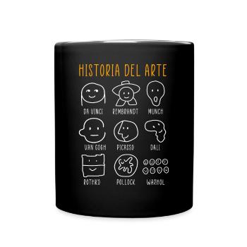 Kunstgeschichte Berühmte klassische Maler - Tasse einfarbig - Schwarz - Vorne