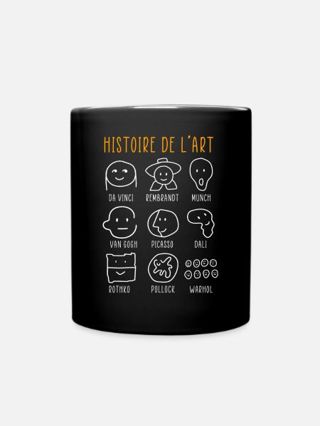 Histoire de l’art Peintres classiques célèbres - Mug uni - noir