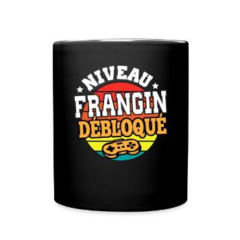 Niveau frangin débloqué cadeau frère humour - Mug uni - noir - Devant