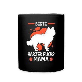 Beste Harzer Fuchs Mama Hütehund - Tasse einfarbig - Schwarz - Vorne