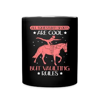 Voltige Sport équestre Sports équestres Cheval Cadeau - Mug uni - noir - Devant
