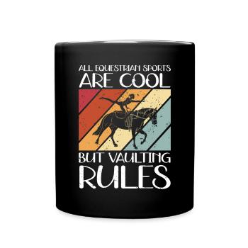 Chevaux de saut d’équitation Sport équestre Cadeau équestre - Mug uni - noir - Devant