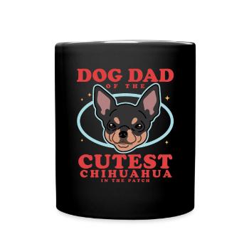Chihuahua Dad Hundebesitzer Hunde Geschenk - Tasse einfarbig - Schwarz - Vorne