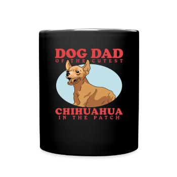 Chihuahua Dad | Dog Owner Dogs Gift - Full Colour Mug - black - Front