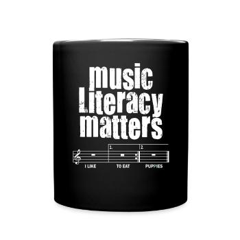 Music Literacy Matters - Tasse einfarbig - Schwarz - Vorne