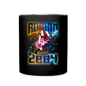Rockin depuis 2004 Fan de musique rock 18e anniversaire - Mug uni - noir - Devant