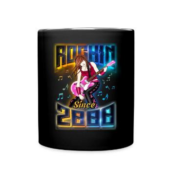 Rockin depuis 2000 Fan de musique rock 22e anniversaire - Mug uni - noir - Devant