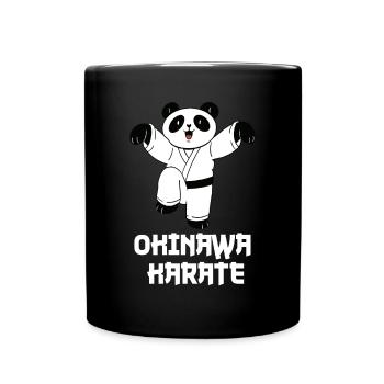 Okinawa Karate Panda - Karate Japanische - Tasse einfarbig - Schwarz - Vorne