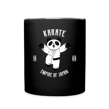 Karate Gear Panda - Karate Japanische - Tasse einfarbig - Schwarz - Vorne