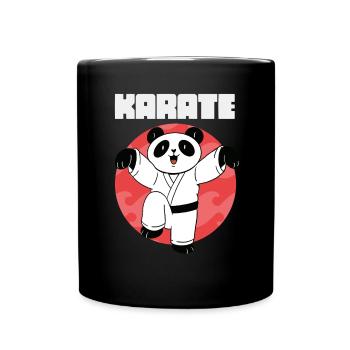 Karate Panda - Karate Japanische Sonne - Tasse einfarbig - Schwarz - Vorne