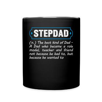 Stiefvater Definition Stiefvater von Kids Funny - Tasse einfarbig - Schwarz - Vorne