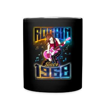 Rockin Since 1960 Rockmusik Fan 62. Geburtstag - Tasse einfarbig - Schwarz - Vorne