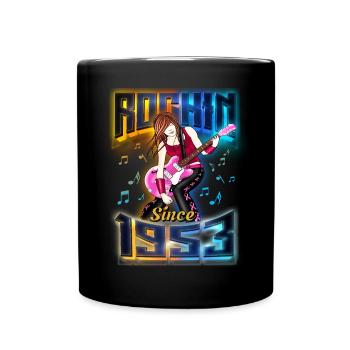 Rockin Since 1953 Rock Music Fan 69th Birthday - Full Colour Mug - black - Front