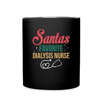 Sanas Chemise d’infirmière de dialyse préférée - Mug uni - noir - Devant