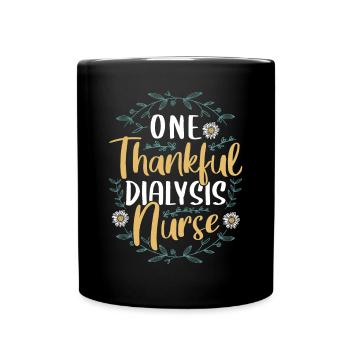 One Thankeful Dialysis Nurse - Full Colour Mug - black - Front