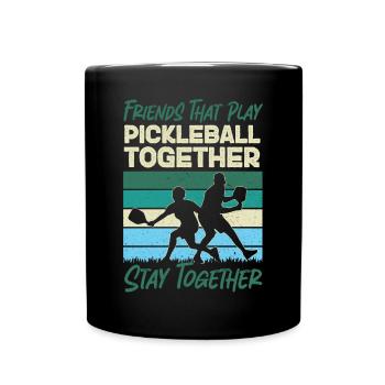 Pickleball Buddies Rétro Vintage - Mug uni - noir - Devant