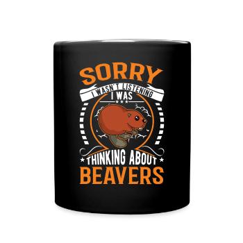 Beaver Beaver Dam Gift Beaver - Full Colour Mug - black - Front