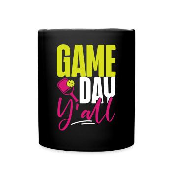 Pickleball Girl Ladies Game Day - Tasse einfarbig - Schwarz - Vorne
