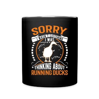 Indian Running Duck Gift Running Duck - Full Colour Mug - black - Front