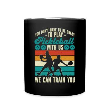 Pickleball Retro Vintage que vous ne faites pas - Mug uni - noir - Devant