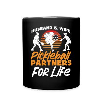 Pickleball Marriage Wedding Couple - Tasse einfarbig - Schwarz - Vorne