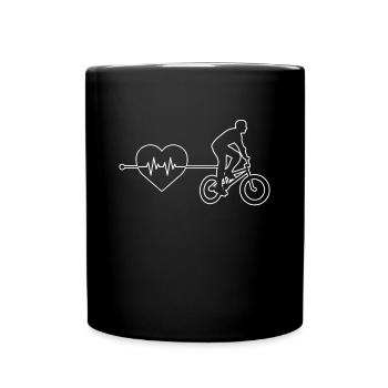 Battement de cœur BMX - Mug uni - noir - Devant