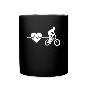 Battement de cœur BMX - Mug uni - noir - Devant