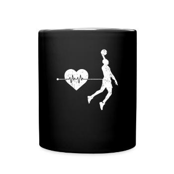 Basketball heartbeat - Full Colour Mug - black - Front