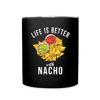 Nacho Lover Nacho Gift Mexican Food - Full Colour Mug - black - Front