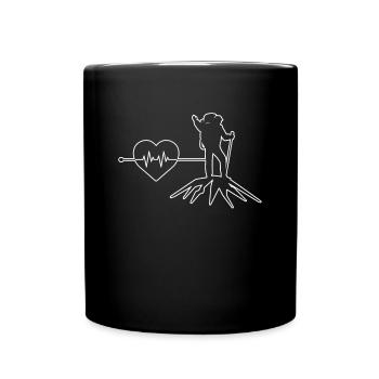 Mountaineering heartbeat - Full Colour Mug - black - Front