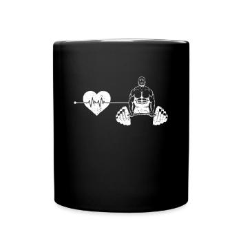 Rythme cardiaque de musculation - Mug uni - noir - Devant