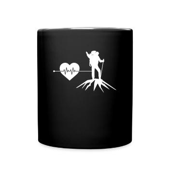 Mountaineering heartbeat - Full Colour Mug - black - Front