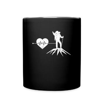 Mountaineering heartbeat - Full Colour Mug - black - Front
