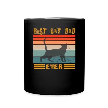Conception de papa chat pour les amoureux des chats - Mug uni - noir - Devant