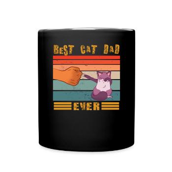 Cat Papa Design for Cat Lovers - Full Colour Mug - black - Front