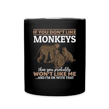 Orangutan Monkey Lover - Chimpanzee Orangutan Monk - Tasse einfarbig - Schwarz - Vorne