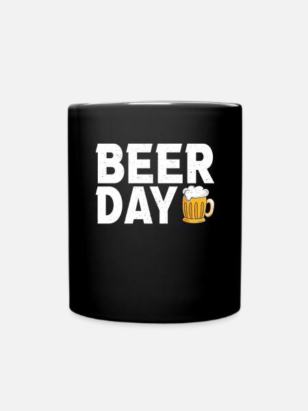 Biertrinker Bier Geschenke - Tasse einfarbig - Schwarz
